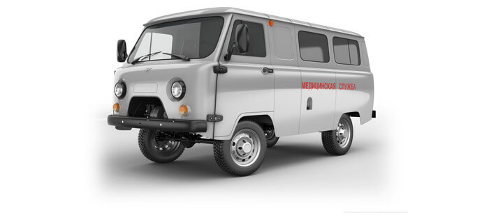 УАЗ Санитарный фургон 2.7 МТ 4х4 (112,2 л.с.), EURO-0 396295-122